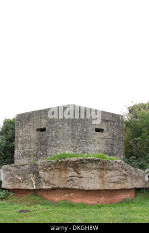 Dem zweiten Weltkrieg Typ 24 Pillbox auf Taunton Stop Line in Creech St. Michael, Somerset, England, Vereinigtes Königreich. Stockfoto