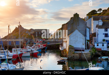 Die historischen Fischerdorfes Dorf von Polperro, Cornwall, England. Stockfoto