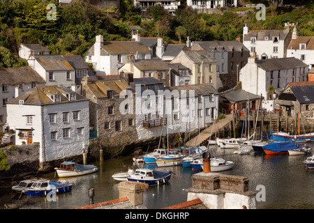 Die historischen Fischerdorfes Dorf von Polperro, Cornwall, England. Stockfoto