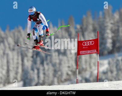 Beaver Creek, Colorado, USA. 5. Dezember 2013. 05.12.2013 Beaver Creek, Colorado. USA. CARLO JANKA der Schweiz während der Trainingslauf für FIS Ski World Cup Downhill Rennen der Herren in Beaver Creek, Coloradorado. Bildnachweis: Ralph Lauer/ZUMAPRESS.com/Alamy Live-Nachrichten Stockfoto