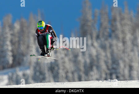 Beaver Creek, Colorado, USA. 5. Dezember 2013. 05.12.2013 Beaver Creek, Colorado. USA. DOMINIK PARIS Italiens während der Trainingslauf für FIS Ski World Cup Downhill Rennen der Herren in Beaver Creek, Coloradorado. Bildnachweis: Ralph Lauer/ZUMAPRESS.com/Alamy Live-Nachrichten Stockfoto
