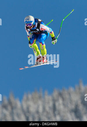 Beaver Creek, Colorado, USA. 5. Dezember 2013. 05.12.2013 Beaver Creek, Colorado. USA. ROK PERKO von Slowenien während der Trainingslauf für FIS Ski World Cup Downhill Rennen der Herren in Beaver Creek, Coloradorado. Bildnachweis: Ralph Lauer/ZUMAPRESS.com/Alamy Live-Nachrichten Stockfoto