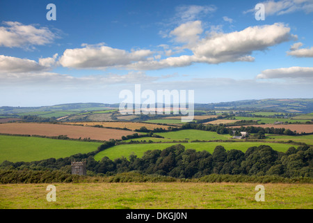 Die ziemlich hügeligen Landschaft von Cornwall im Sommer, England. Stockfoto