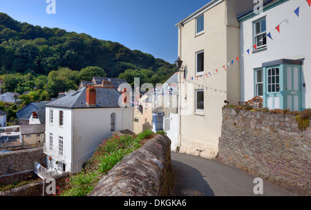 Summertime in Kingsand, Cornwall, England. Stockfoto