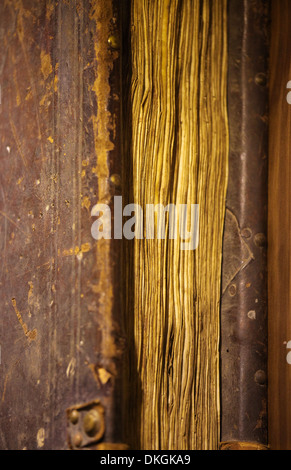 Nahaufnahme eines alten Buches Stockfoto