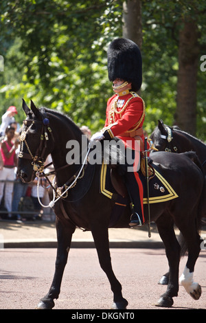 Trooping der Farben für Geburtstag der Queen in London eine von Londons am meisten beliebte jährliche Royal-Events Stockfoto