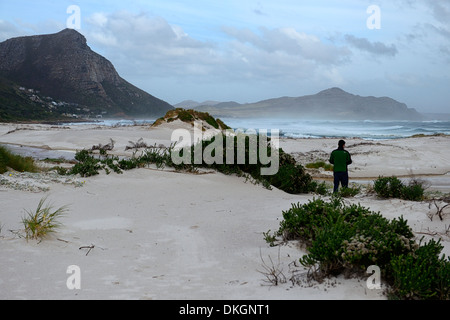 Witsands Strand und Klippen in der Nähe von Kap-Halbinsel Scarborough Strand Küste unberührten Küstendünen Düne Natur behalten sich Kapstadt Stockfoto