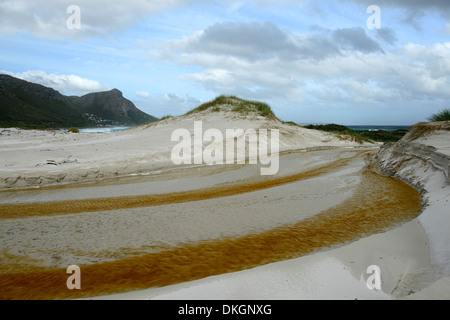 Witsands Strand und Klippen in der Nähe von Kap-Halbinsel Scarborough Strand Küste unberührten Küstendünen Düne Natur behalten sich Kapstadt Stockfoto