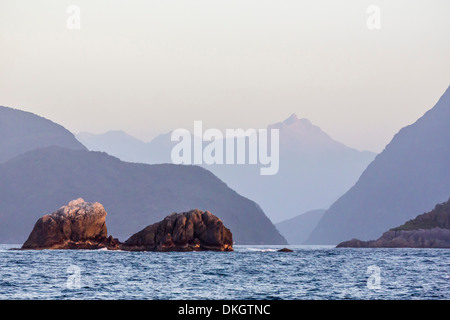 Dusky Sound, Fjordland National Park, UNESCO World Heritage Site, Südinsel, Neuseeland, Pazifik Stockfoto