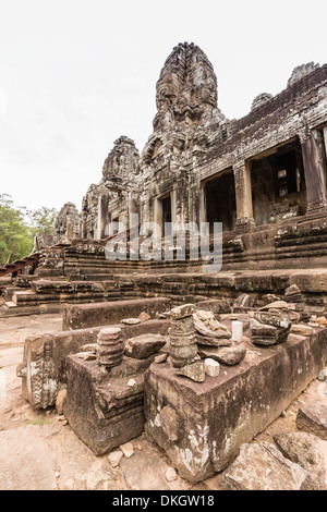 Gesicht Türme im Bayon-Tempel in Angkor Thom, Angkor, UNESCO-Weltkulturerbe, Provinz Siem Reap, Kambodscha, Südost-Asien Stockfoto