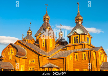 Orthodoxe Kathedrale der Heiligen Dreifaltigkeit, sibirische Stadt Anadyr, Tschukotka Provinz, russischen Fernen Osten, Eurasien Stockfoto