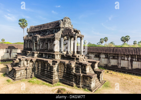 Angehoben Terrasse am Angkor Wat, Angkor, UNESCO-Weltkulturerbe, Provinz Siem Reap, Kambodscha, Indochina, Südostasien, Asien Stockfoto