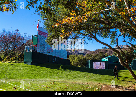 Die Anzeigetafel an der nordwestlichen gegenseitige Challenge 2013 im Sherwood Country Club in Thousand Oaks, Kalifornien Stockfoto