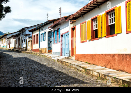 Bunten Strassen, Mariana, Minas Gerais, Brasilien, Südamerika Stockfoto