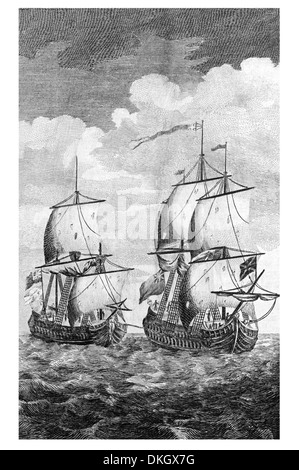 Das Manilla Galeon genommen von Admiral George Anson 1st Baron PC, FRS, RN britischer Admiral Stockfoto