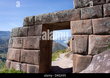 Inka Ruinen im Heiligen Tal, Pissac, Peru, Südamerika Stockfoto