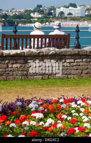 Direkt am Meer, Torquay, Devon, England, Vereinigtes Königreich, Europa Stockfoto