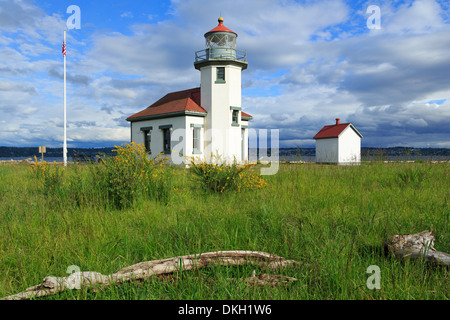 Zeigen Sie Wilson Lighthouse, Vashon Island, Tacoma, Washington State, Vereinigte Staaten von Amerika, Nordamerika Stockfoto