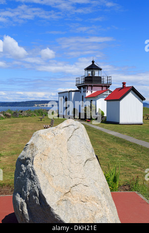 Zeigen Sie keine Point Lighthouse, Hansville, US-Bundesstaat Washington, Vereinigte Staaten von Amerika, Nordamerika Stockfoto