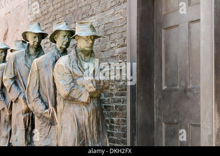 Statue von einer Weltwirtschaftskrise Brotlinie an Franklin D. Roosevelt Memorial, Washington, D.C., USA Stockfoto