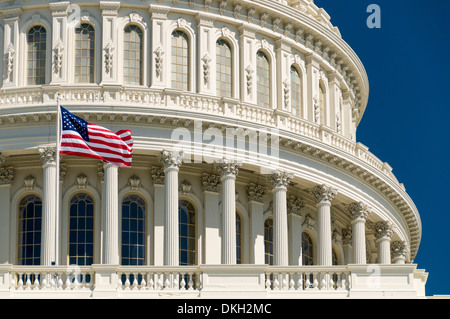 Nahaufnahme des Capitol Building, Kapitol, Washington, D.C., Vereinigte Staaten von Amerika, Nordamerika Stockfoto