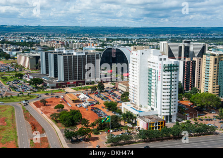 Blick vom Fernsehturm über Brasilia, Brasilien, Südamerika Stockfoto