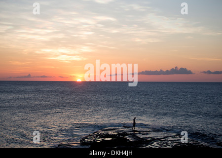 Der Tipp von Borneo bei Sonnenuntergang, ein muss für Besucher, Kudat stoppen. Sabah, Malaysia Borneo, Malaysia, Südostasien, Asien Stockfoto