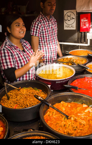 Camden Lock Dorfmarkt - Garküche Stockfoto