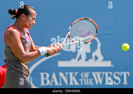 27. Juli 2009 - Stanford, Kalifornien, USA - 27. Juli 2009: Anne Keothavong (GBR) gegen Elena Dementieva (RUS), nicht in der ersten Runde spielen bei der Bank of West Classic, Sony Ericsson WTA Tour, Damen-Tennis-Turnier in der Taube Familie Tennisstadion in Stanford Kalifornien abgebildet (Credit-Bild: © Konsta Goumenidis/Southcreek Global/ZUMApress.com) Stockfoto