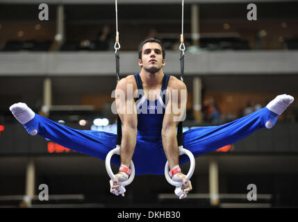 VISA Gymnastik Meisterschaft 2009, Tag2 von der Männer Wettbewerb im American Airlines Center. (Kredit-Bild: © Steven Leija/Southcreek Global/ZUMApress.com) Stockfoto