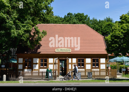 Wiesenstein, Karolinenstraße, Tegel, Berlin, Alte Waldschaenke, Deutschland / Waldschänke Stockfoto