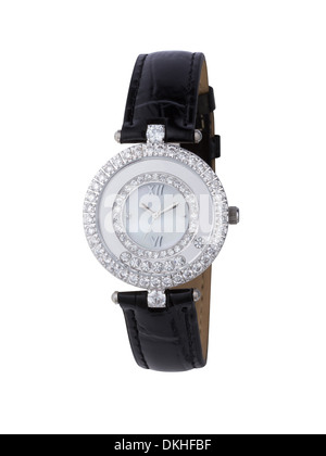 Schöne und Eleganz Leder Armbanduhr Stockfoto