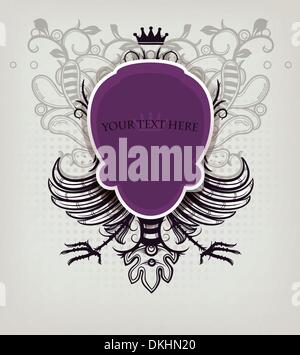 Vektor-Illustration ein Wappenschild im Vintage-Stil Stock Vektor