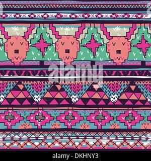 Weihnachten Vektor Musterdesign mit gestrickten Hirsche und Ornamente Stock Vektor