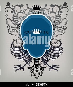 Vektor-Illustration aus einem blauen Schild im Vintage-Stil. EPS10 Stock Vektor