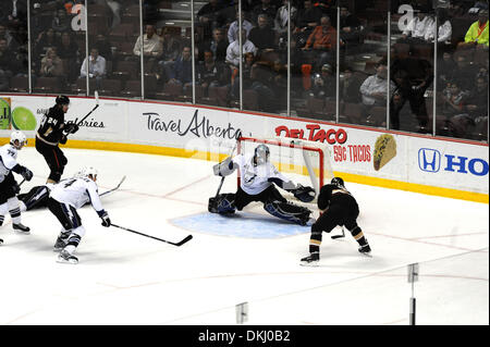 19. November 2009 - schlagen Anaheim, Kalifornien, USA - NHL Hockey - The Anaheim Ducks die Tampa Bay Lightning 4, 3 in der Overtime. (Kredit-Bild: © Scott Mitchell/ZUMA Press) Stockfoto