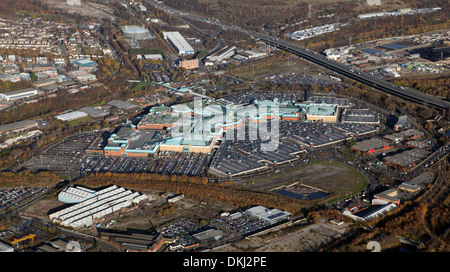 Luftaufnahme von Meadowhall Einkaufszentrum in der Nähe von Sheffield Stockfoto