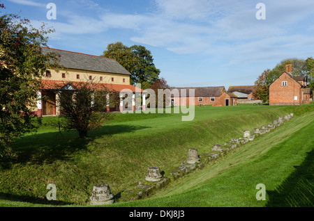 Neu erstellte Roman Townhouse in Wroxeter römischen Stadt in der Nähe von Shrewsbury in Shropshire Stockfoto