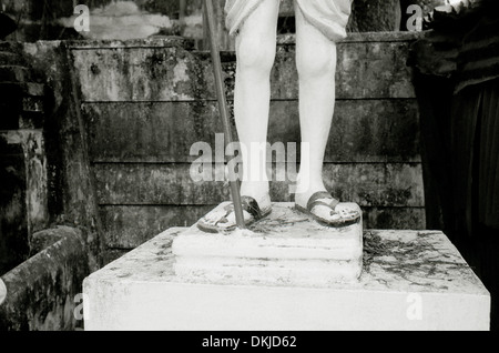 Mahatma Gandhi in Chennai Madras in Tamil Nadu in Indien in Südasien. Carving Art Held Helden Unabhängigkeit indische Geschichte Skulptur Mann Reisen Stockfoto