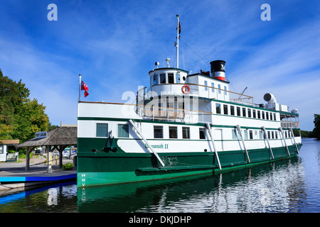 Wenonah ll Dampfschiff, Port Carling, Muskoka Region, Ontario, Kanada Stockfoto