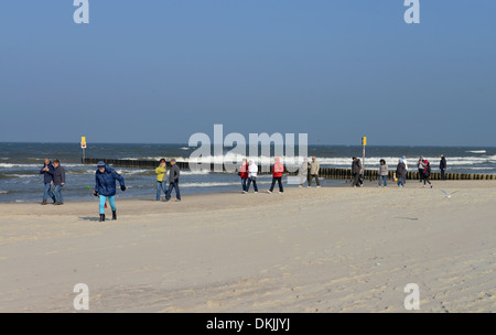 Sandstrand, Kolberg, Polen Stockfoto