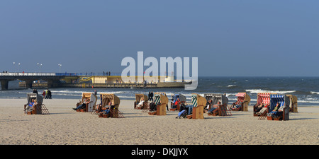 Sandstrand, Kolberg, Polen Stockfoto