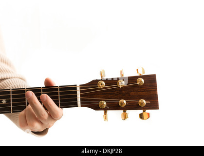 Nahaufnahme von einem Gitarrenhals (Serie mit dem gleichen Modell verfügbar) Stockfoto