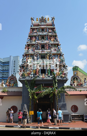 Sri Mariamman-Tempel, Bridge Road, Singapur Stockfoto