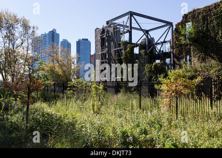 Verlassenen Pocken Krankenhaus auf Roosevelt Island, NYC Stockfoto