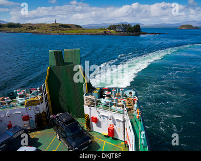 Caledonian MacBrayne Autofähre Clansman Ankunft in Oban, Argyll und Bute Scotland UK nach dem Segeln aus den Inneren Hebriden Stockfoto