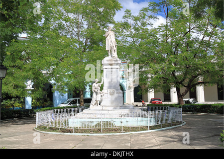 Rudesindo Antonio García Rijo Denkmal, Plaza de Jesús, Sancti Spiritus, Provinz Sancti Spiritus, Kuba, Karibik, Mittelamerika Stockfoto