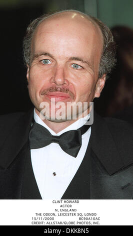 15. November 2000 - ODEON, LEICESTER SQ, LONDO - CLINT HOWARD. SCHAUSPIELER. N, ENGLAND. DAS ODEON LEICESTER SQ, LONDO.15/11/2000.BC90A10AC. CREDIT: (Kredit-Bild: © Globe Photos/ZUMAPRESS.com) Stockfoto