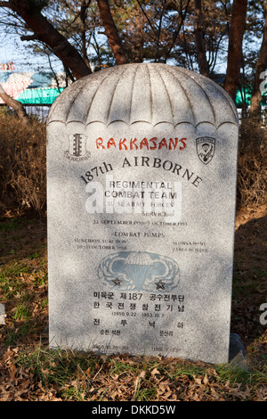 Korea-Krieg 187. Airborne Denkmal - Imjingak, Südkorea Stockfoto