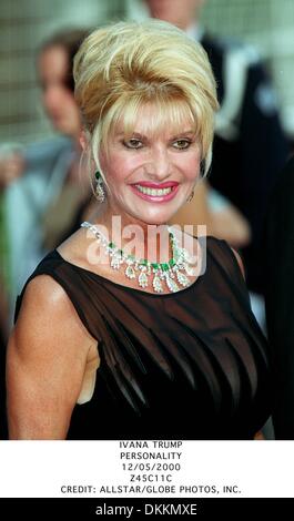 12. Mai 2000 - IVANA TRUMP. PERSONALITY.12/05/2000.Z45C11C. CREDIT: (Kredit-Bild: © Globe Photos/ZUMAPRESS.com) Stockfoto